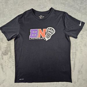 The Nike Tee Bloomington Normal‎ Warriors Lacrosse T-Shirt Mens L Black Illinois